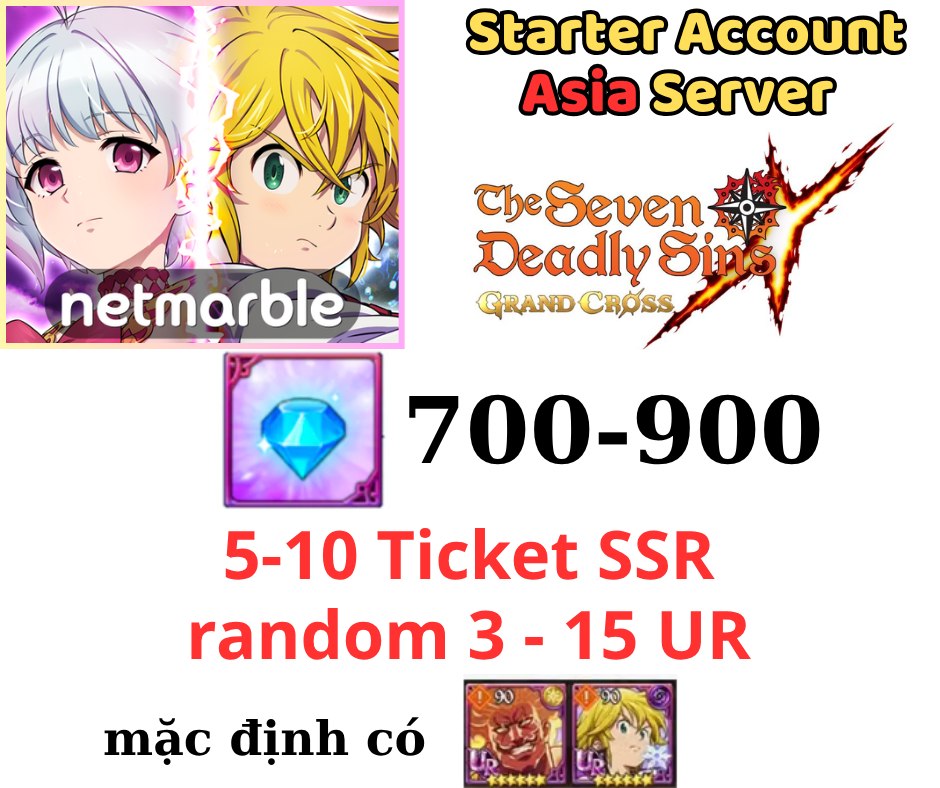 [ASIA] 7DS 700-900 Gem Reroll
